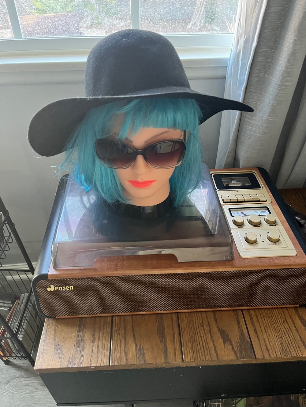 Wide Brim Black Felt Hat with Floppy Brim! Glasses not included 😊